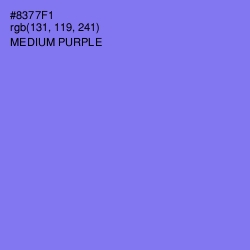 #8377F1 - Medium Purple Color Image